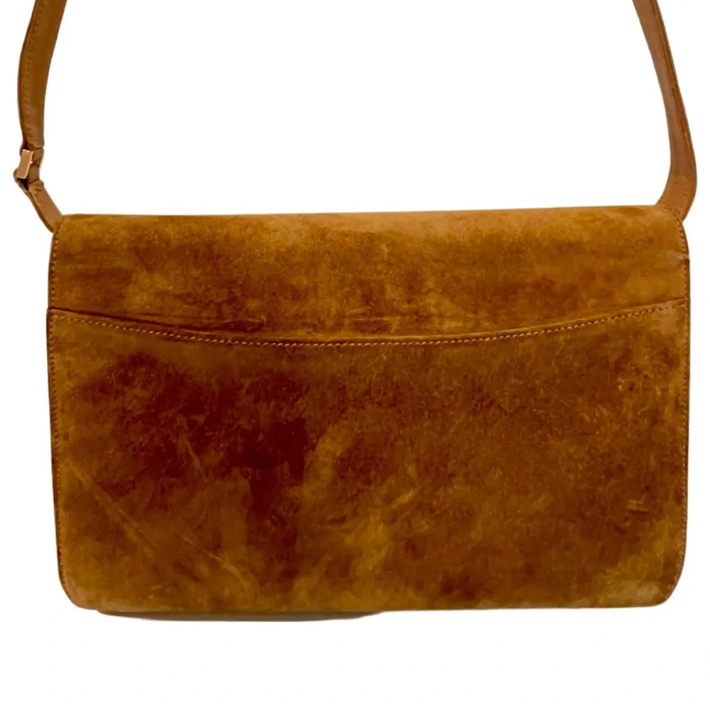 Vintage 1970s Gucci Blondie Camel Suede GG Envelope Bag convertible - Picture 12 of 14